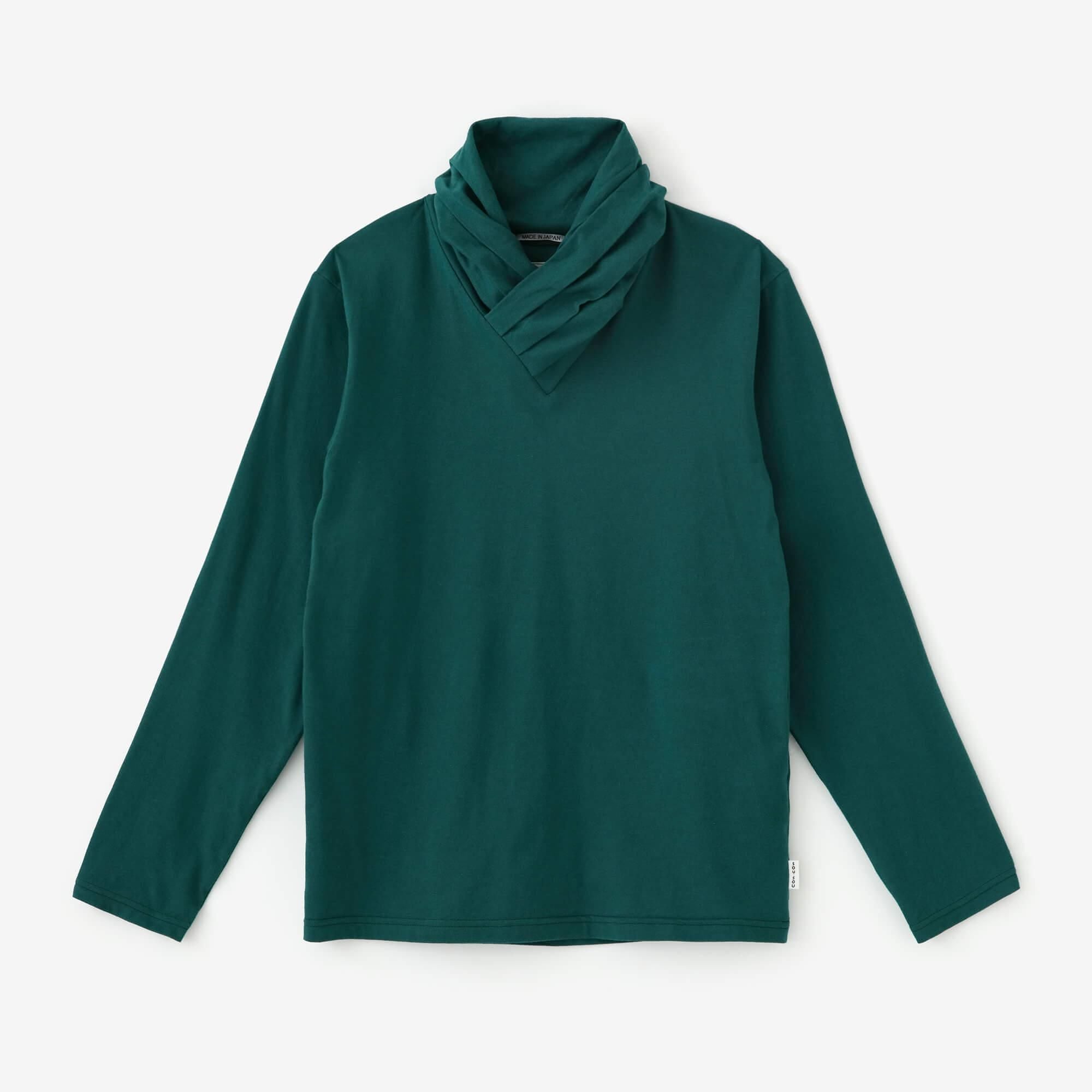 高領上衣/深綠色