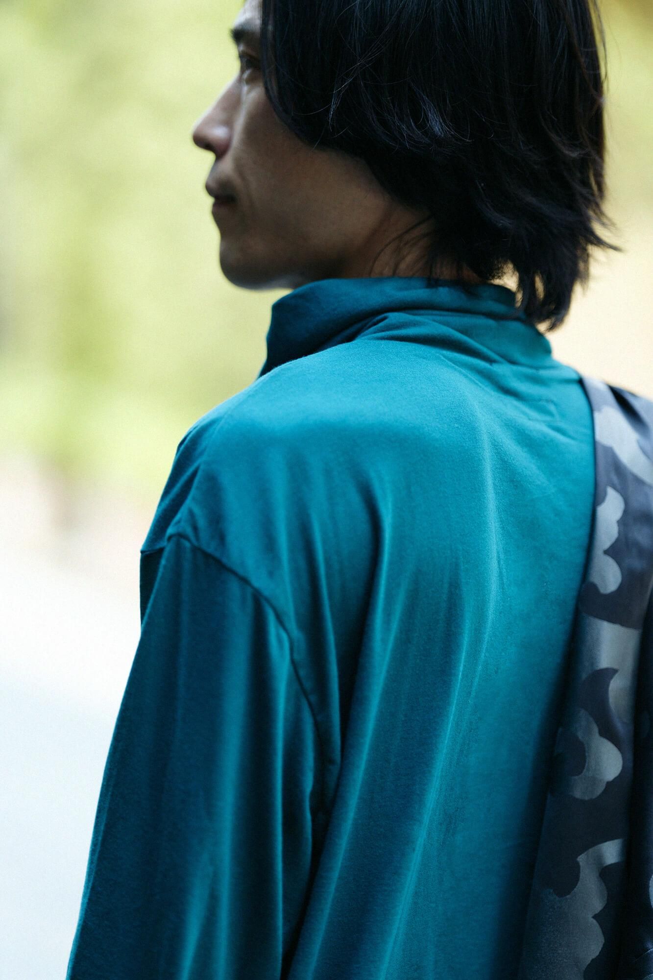 高領上衣/深綠色