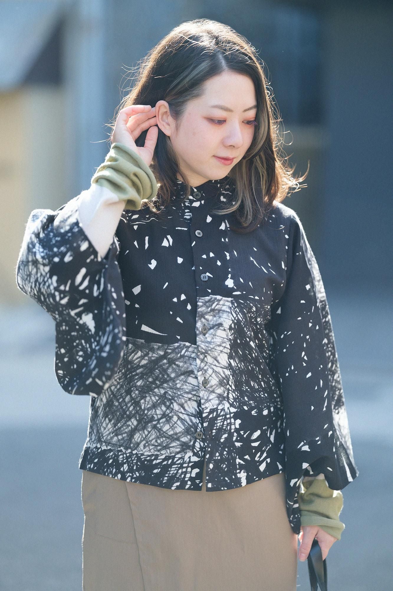 綿麻 小手(こて)/柳色(やなぎいろ)