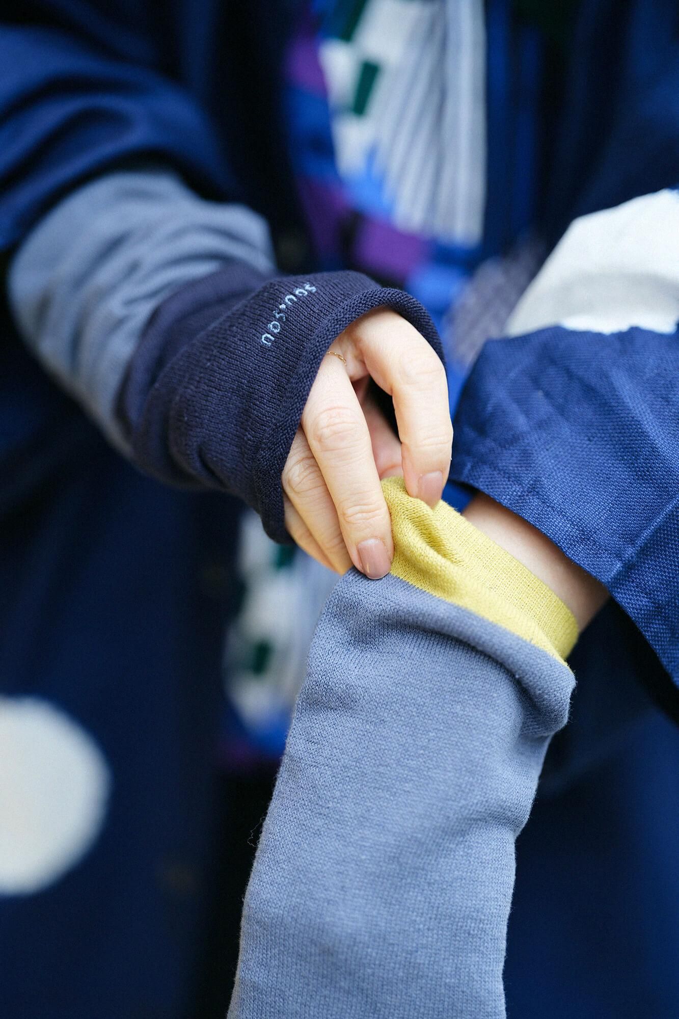 綿麻 小手(こて)/鉄紺(てつこん)