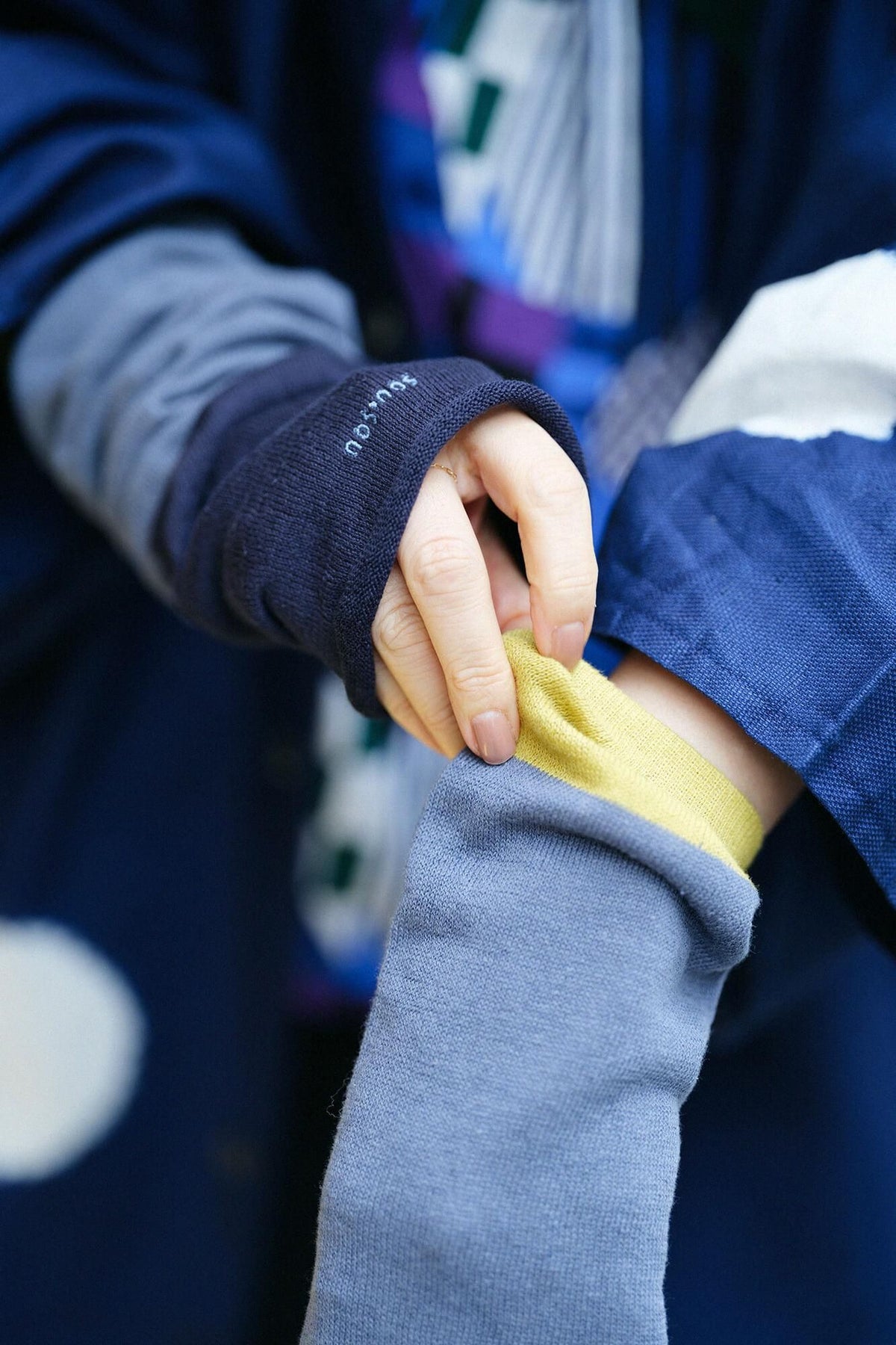 綿麻 小手(こて)/鉄紺(てつこん)