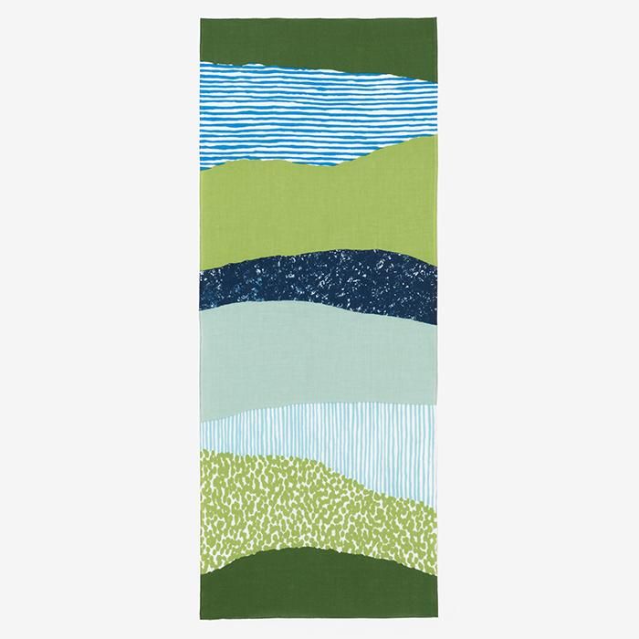 伊勢木綿 textile手ぬぐい／東山三十六峰 蒼蒼（そうそう）