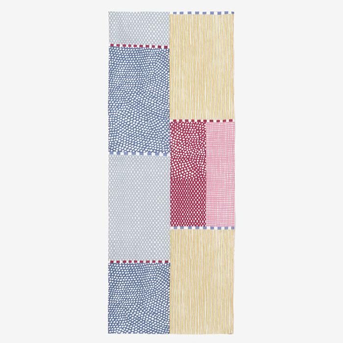 Isemomen Cotton Textile Handkerchief/Lines and Dots Light Red(Tanko)