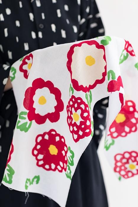 ISE Cotton Textile Tenugui / Chrysanthemum Météo (Kikubiyori)