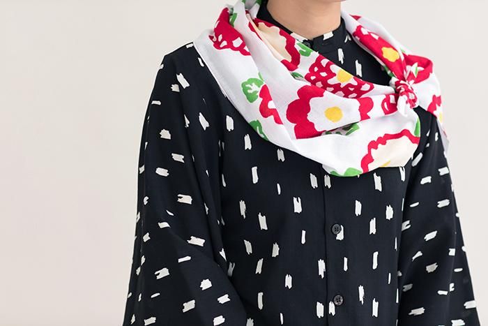 ISE Cotton Textile Tenugui / Chrysanthemum Météo (Kikubiyori)