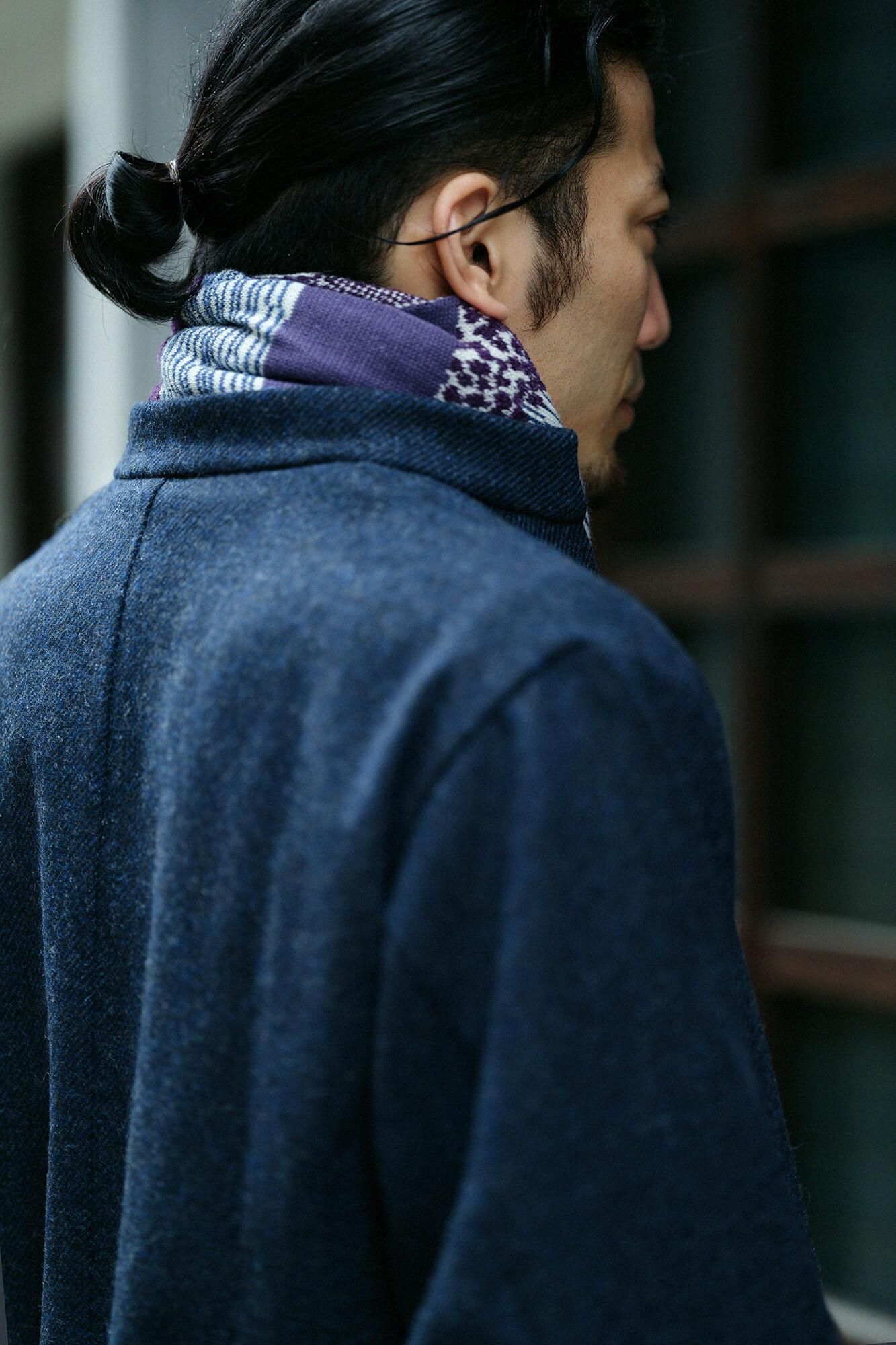 SOU・SOU×MOONBAT Knitted Collar Scarf / Higashiyama Purple