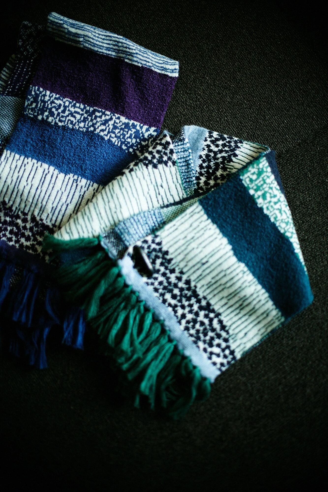 SOU・SOU×MOONBAT Knitted Collar Scarf / Higashiyama Purple