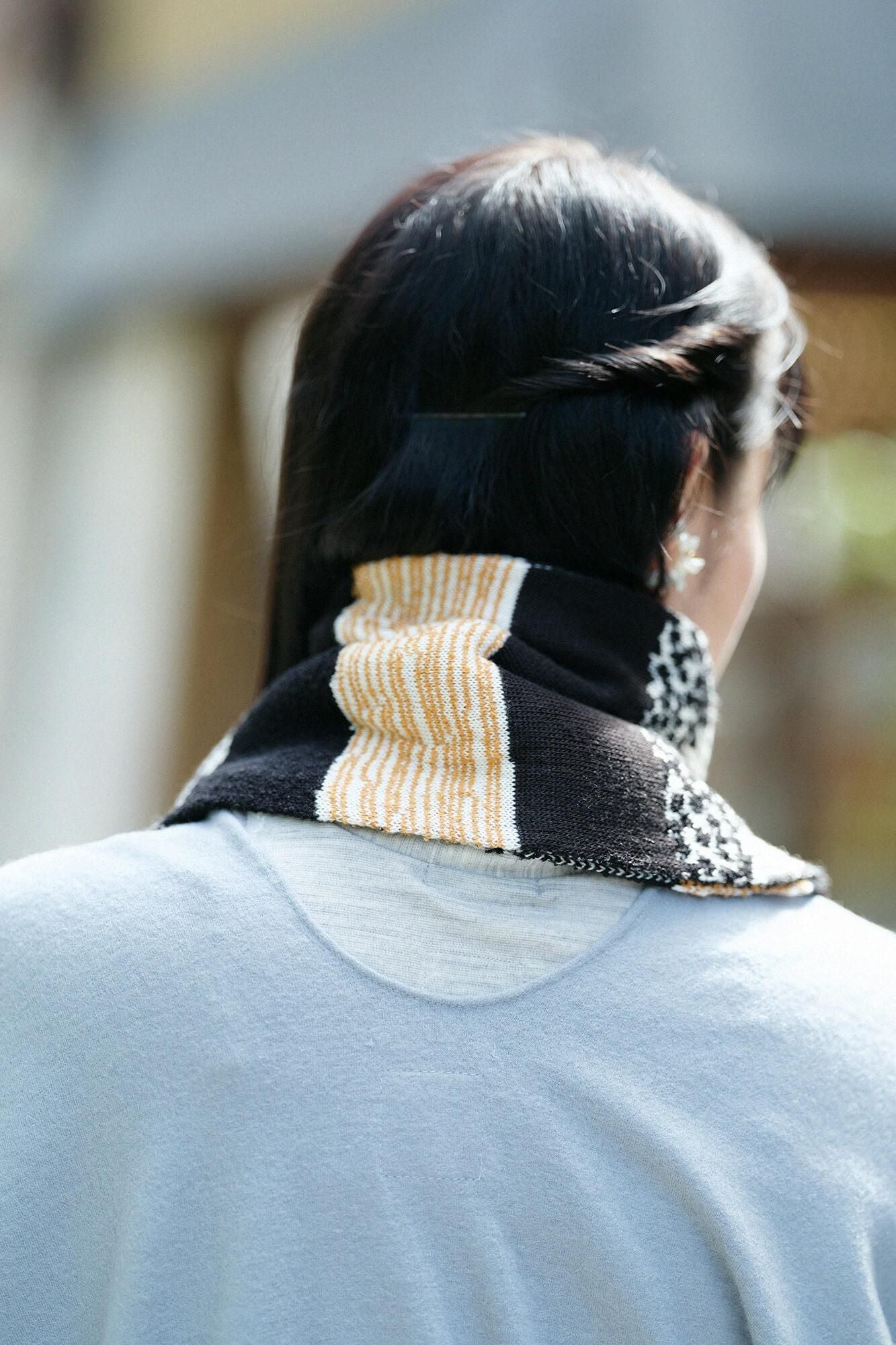 SOU・SOU×MOONBAT 草編領巾/東山三十六峰 黄金田