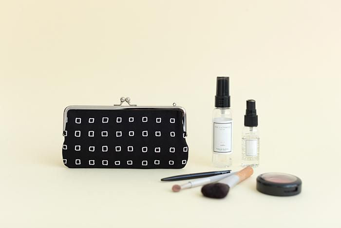 12號軟帆布 口金包(横長)/枡