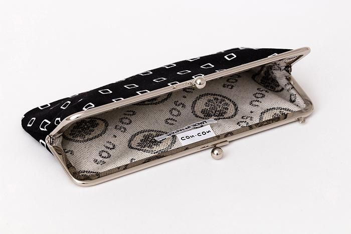 12號軟帆布 口金包(横長)/枡