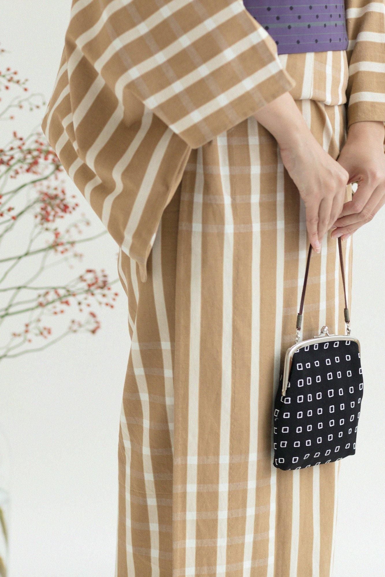 12号帆布 軟(なん)がま口 (大)/枡(ます)