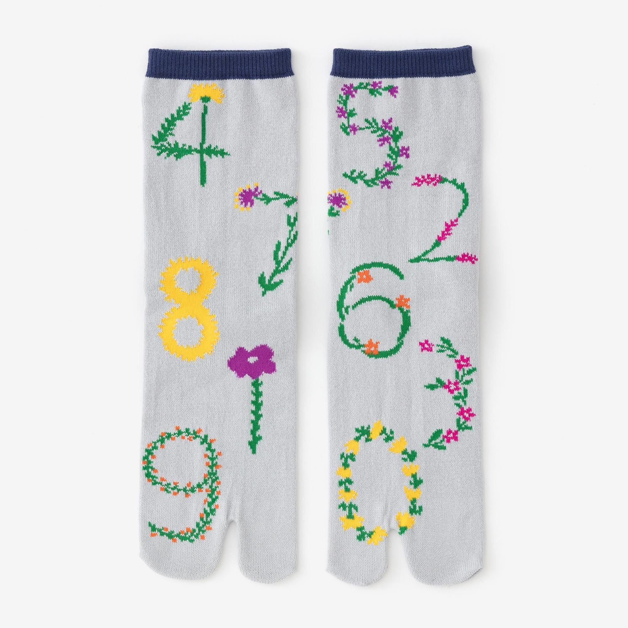 分趾襪(普通長度)/花數字 【男・女性用】