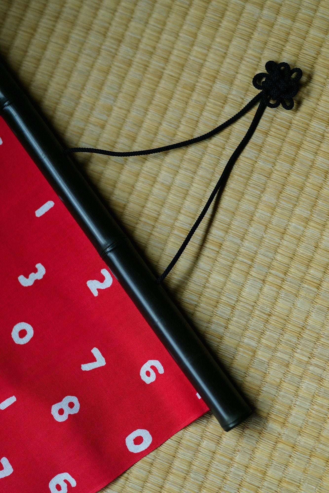 SOU・SOU×竹又 掛軸 染竹/灰炭色