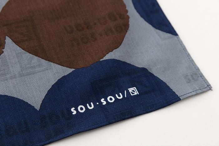 SOU・SOU ×Arakawa Masujiro Furoshiki (Small) / Marbles Lead Color×Brown