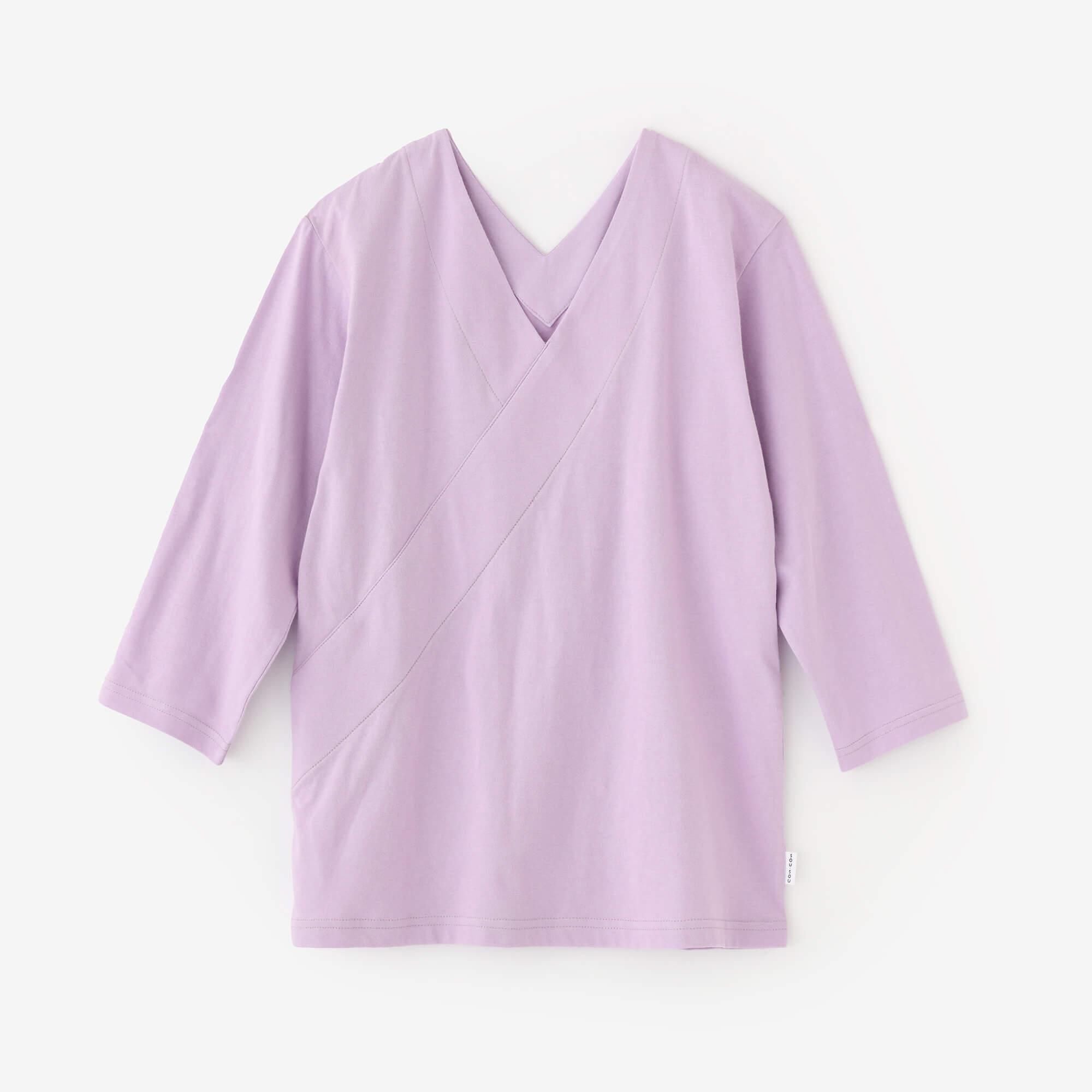 V-neck Shirt Three-quarter Sleeve / Light Lilac