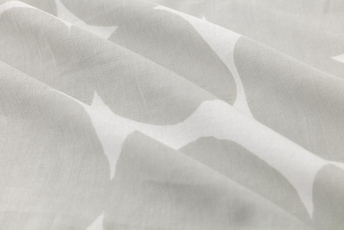 伊勢木棉圖案紋樣手巾(短版)/彈珠 大白色×銀灰色