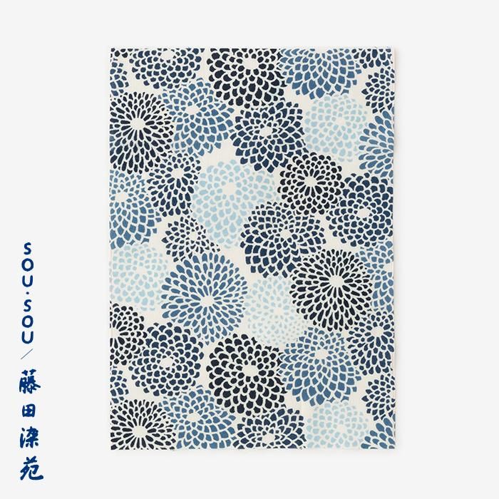 SOU・SOU×Fujita Dye-en Indigo 染色手巾(姬长)/满是菊花