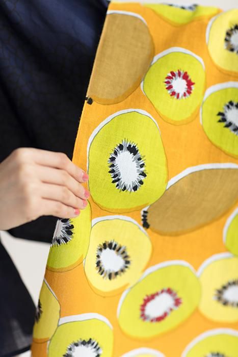 Ise Momen Textil Tenugui/Kiwi