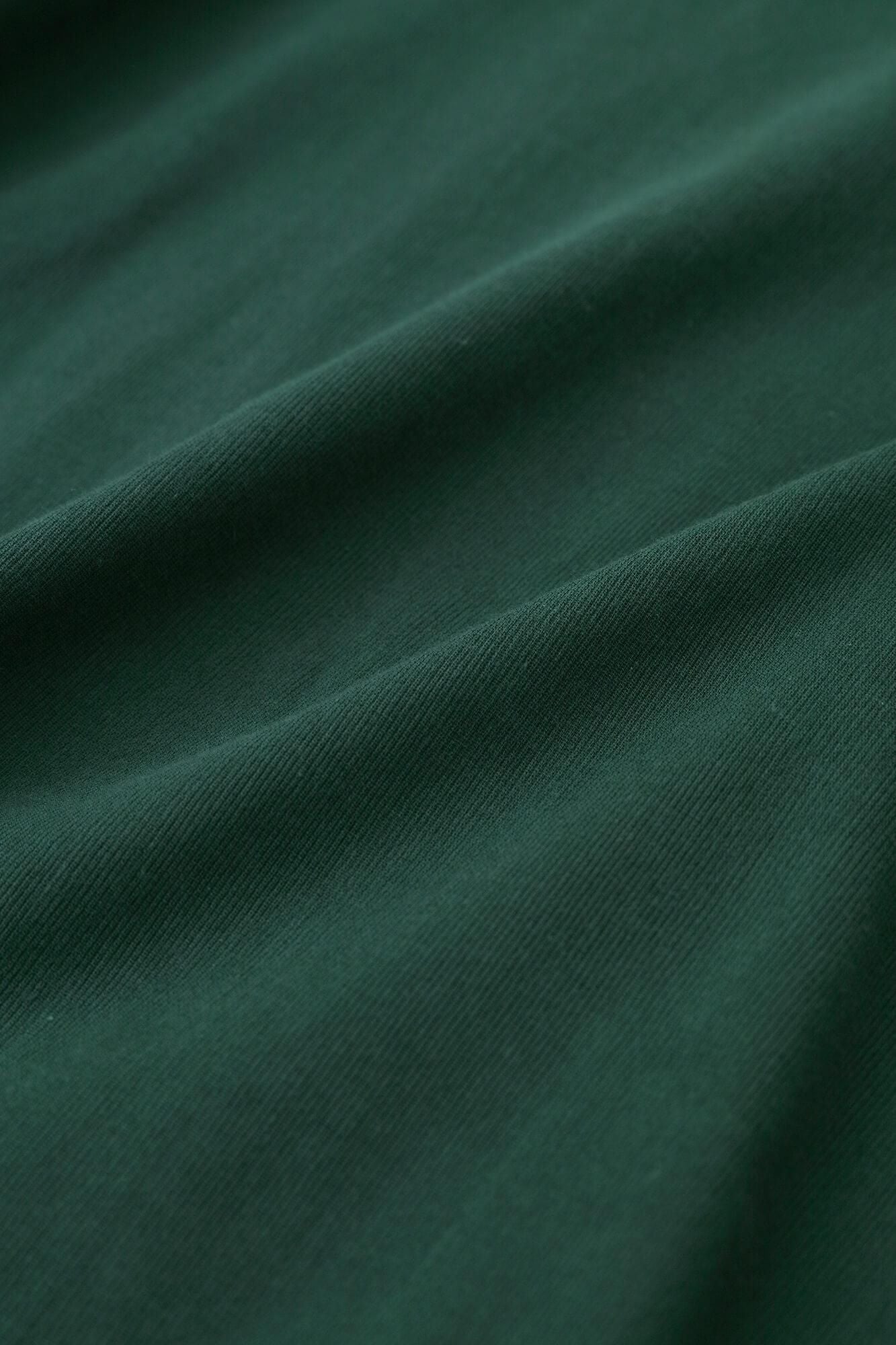 高島縮棉 40/40 短袖上衣/深綠色