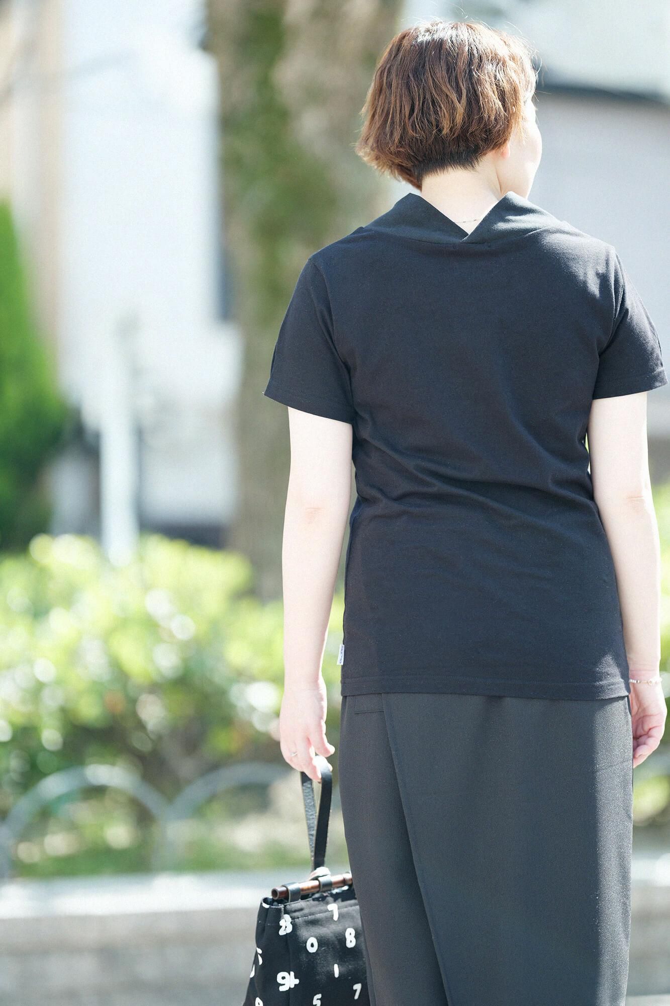 薙(なぎ)ジバン 半袖/濡羽色(ぬればいろ)