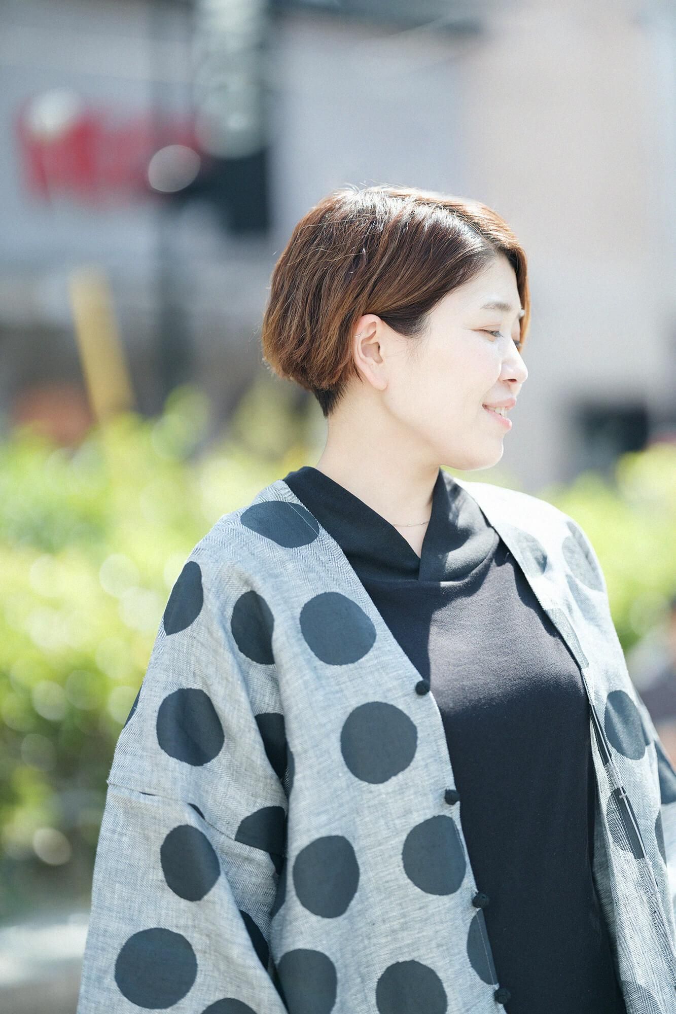 薙(なぎ)ジバン 半袖/濡羽色(ぬればいろ)