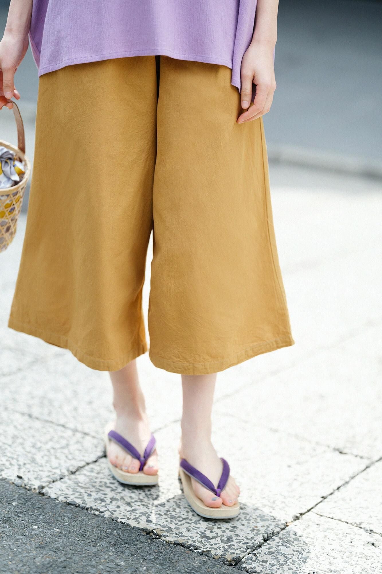 ISE棉20/20宽(Hironari)Monpe Hagi-Length/Shiba-chan(shiba-chan)