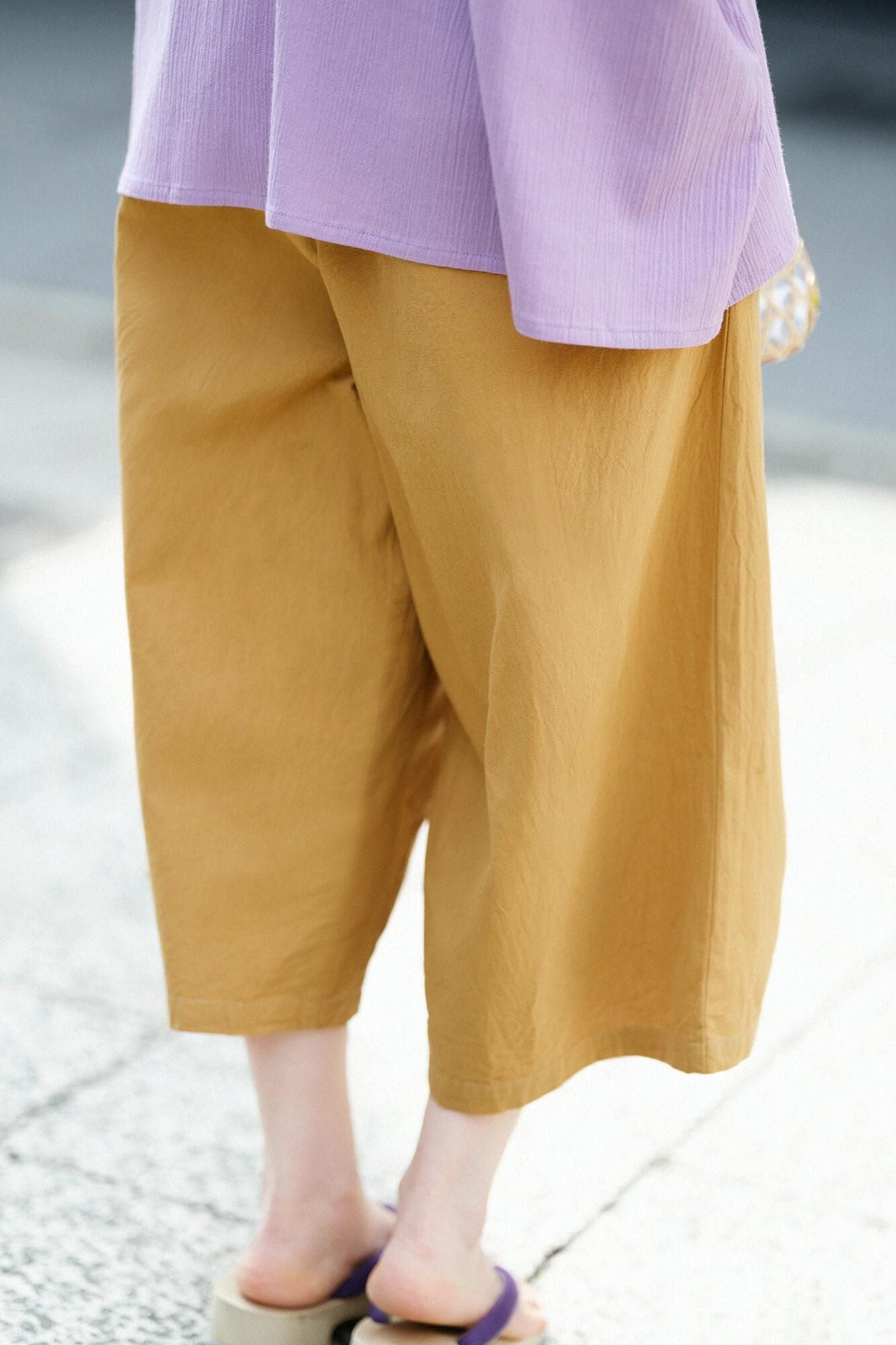 ISE棉20/20宽(Hironari)Monpe Hagi-Length/Shiba-chan(shiba-chan)