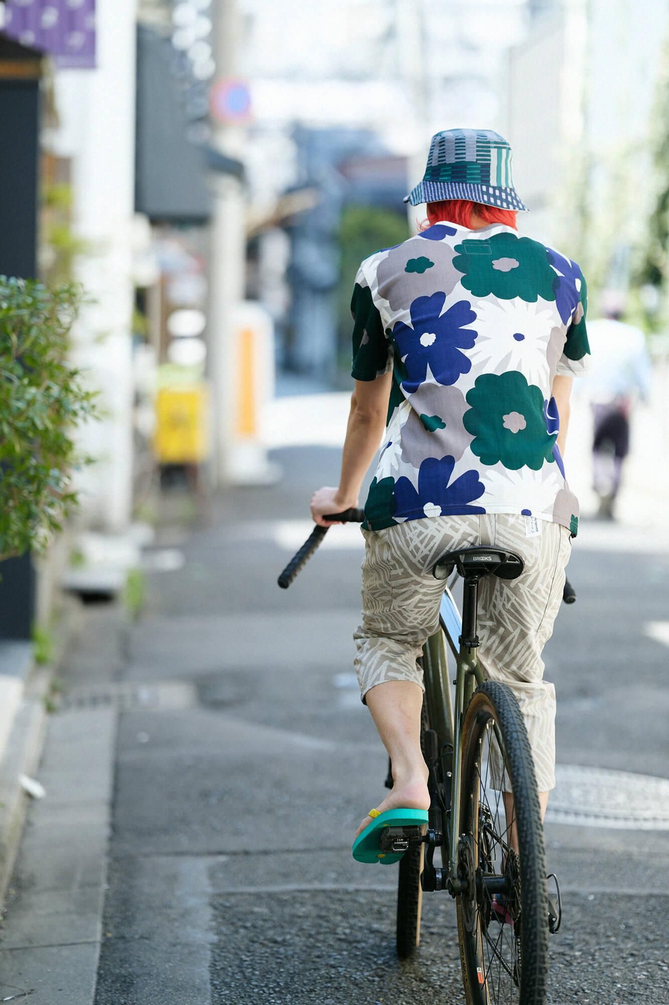 千日足袋/青竹色(あおたけいろ)×牡丹色(ぼたんいろ)