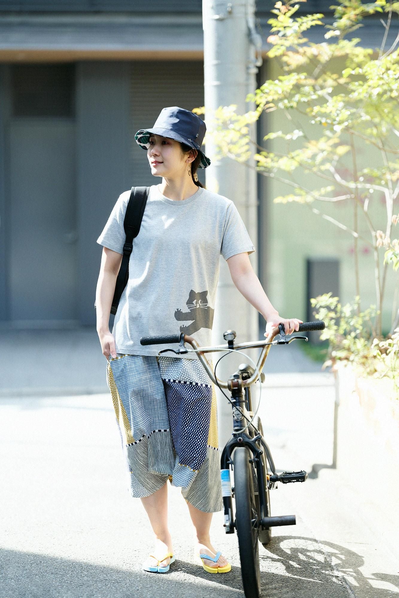 千日足袋人字拖/檸檬色×天藍色