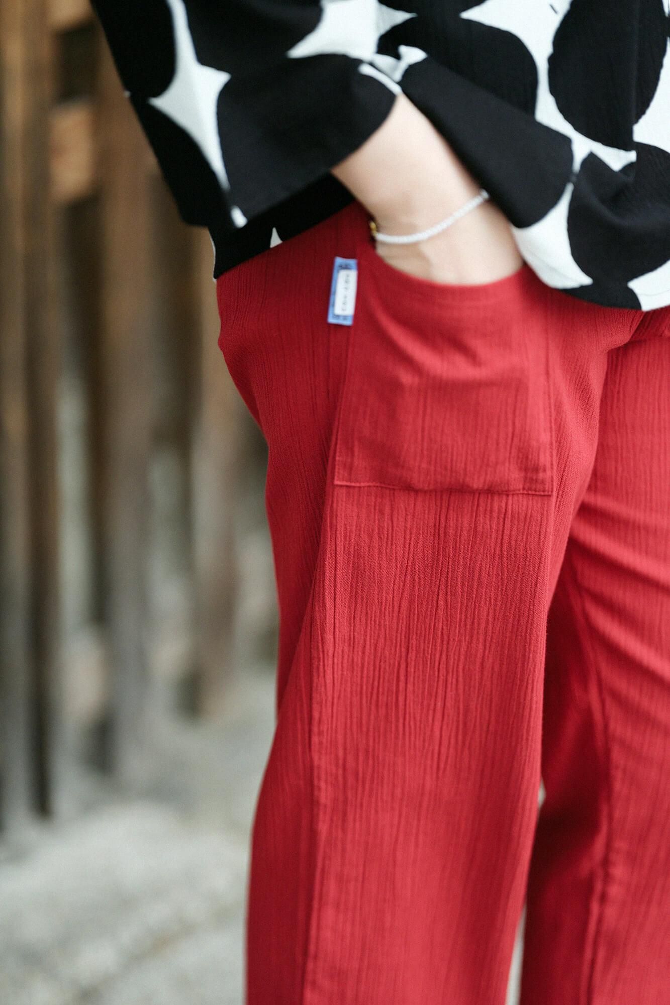 Takashima Jiji 20/20 Folds Monpe/Bernsteinfarbe