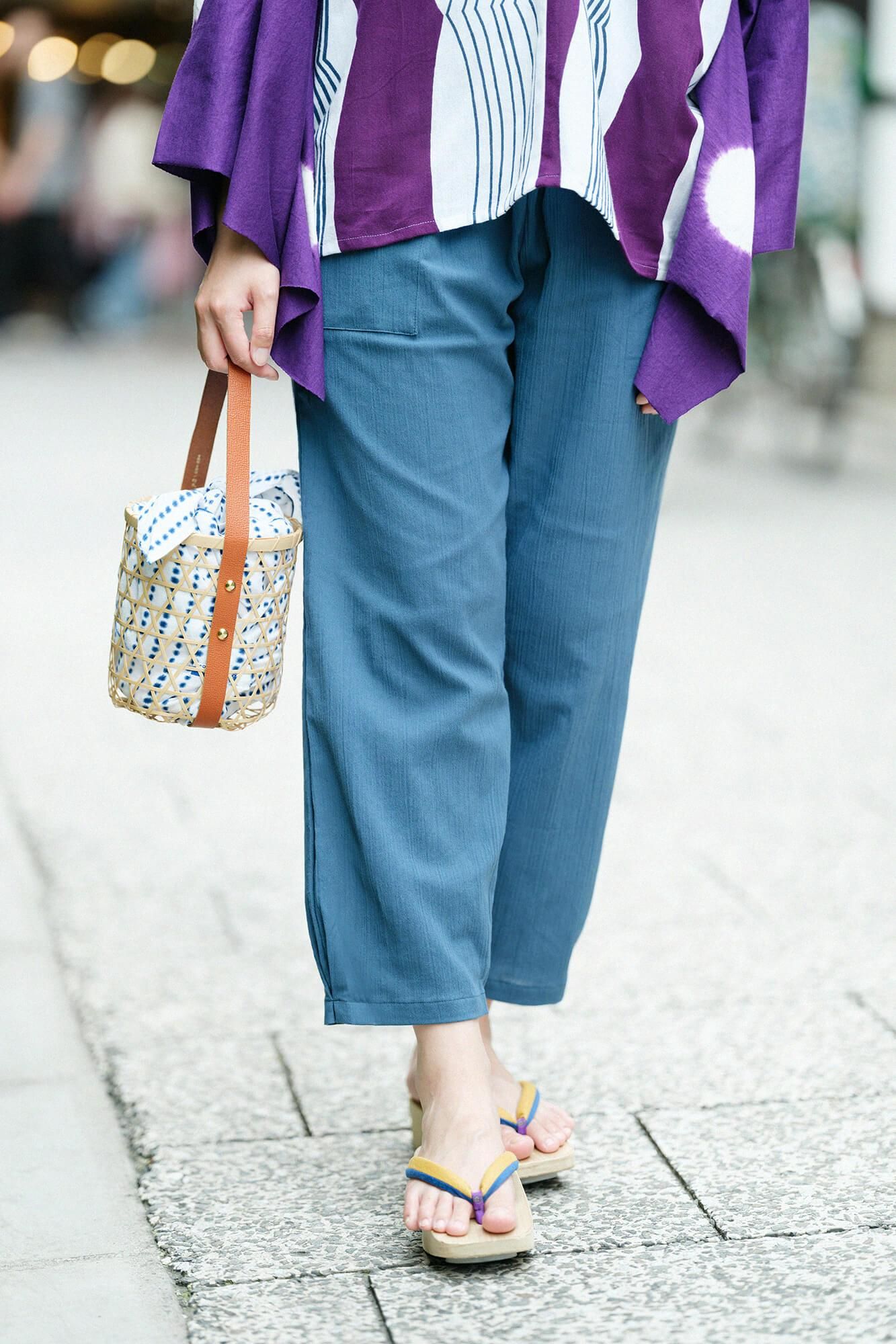 高島縮棉 20/20工人褲/暗藍色