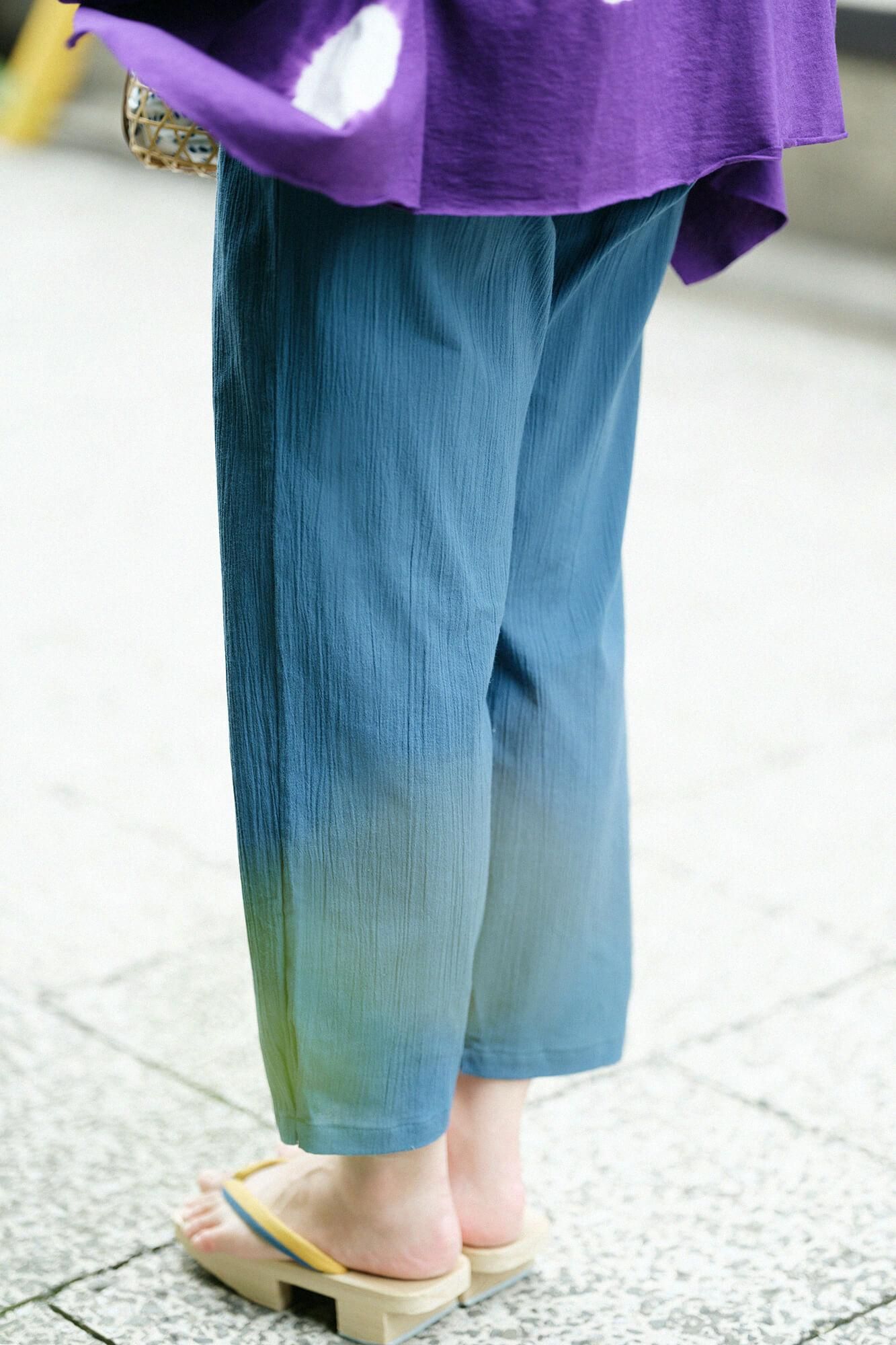 高島縮棉 20/20工人褲/暗藍色