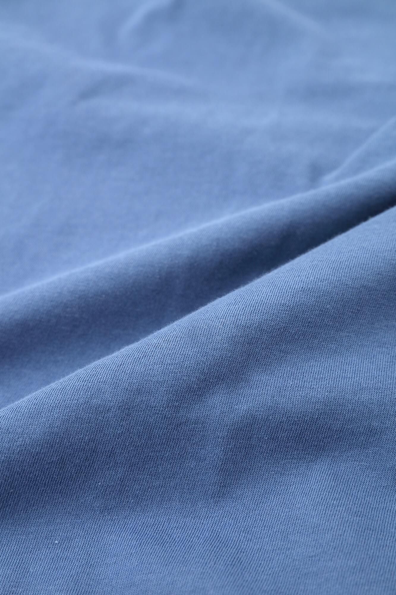 鼎 V領 短袖上衣/ 灰藍色