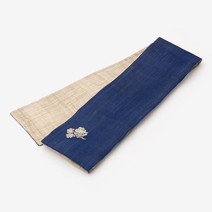 阿苏平带 (kibiraobi) / 深蓝色 (shokon) 印花 (hanga)