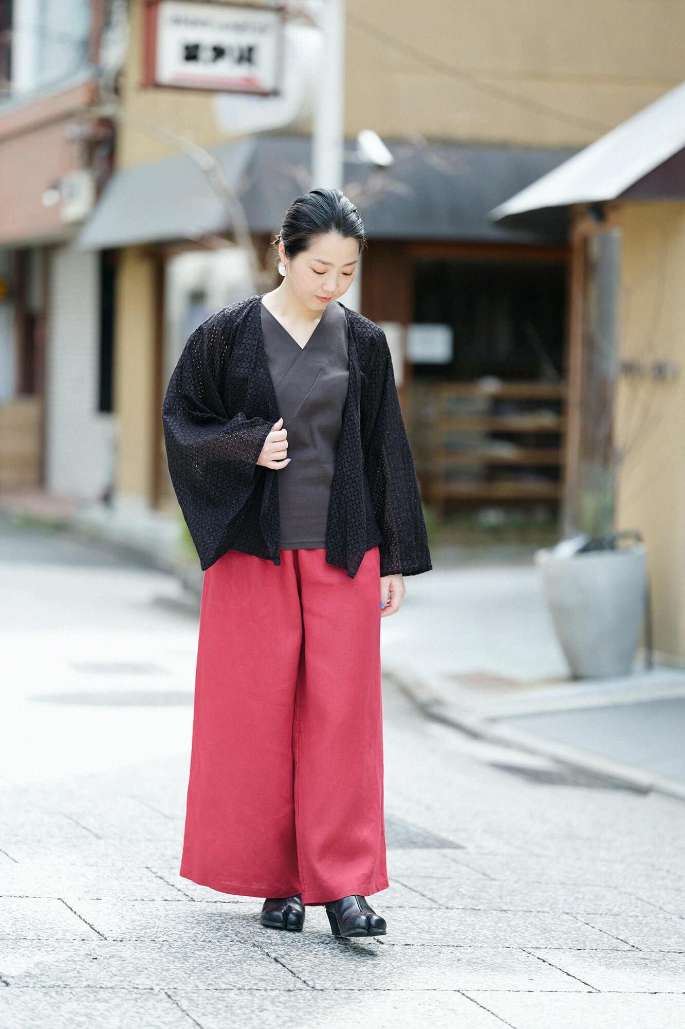 Takashima Shiji 40/40 kragenlos Jiban/Dunkle Asche (Koihai)