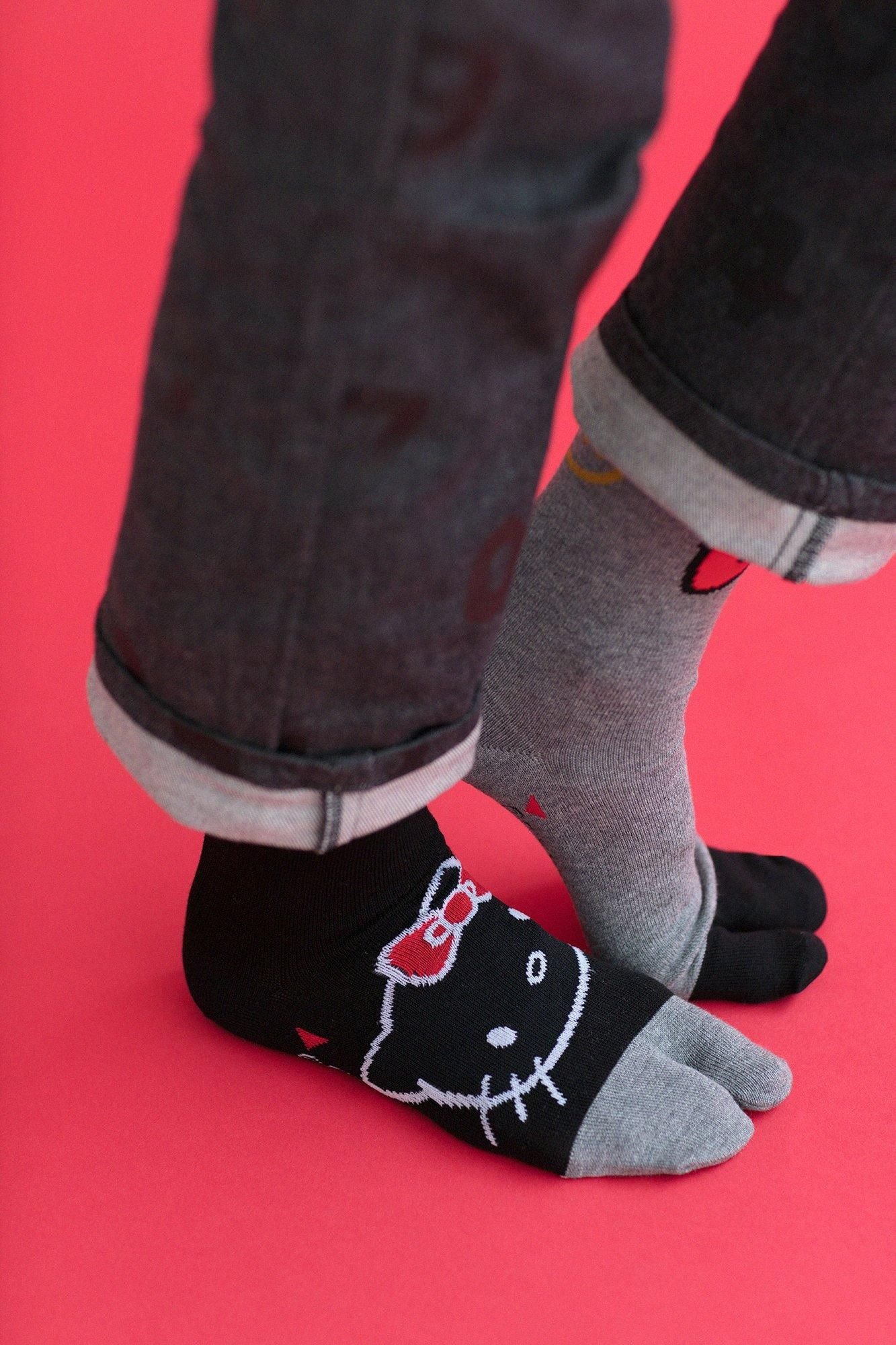 足袋下(普通丈)/Hello Kitty×SOU・SOU 濡羽色 【女性用】