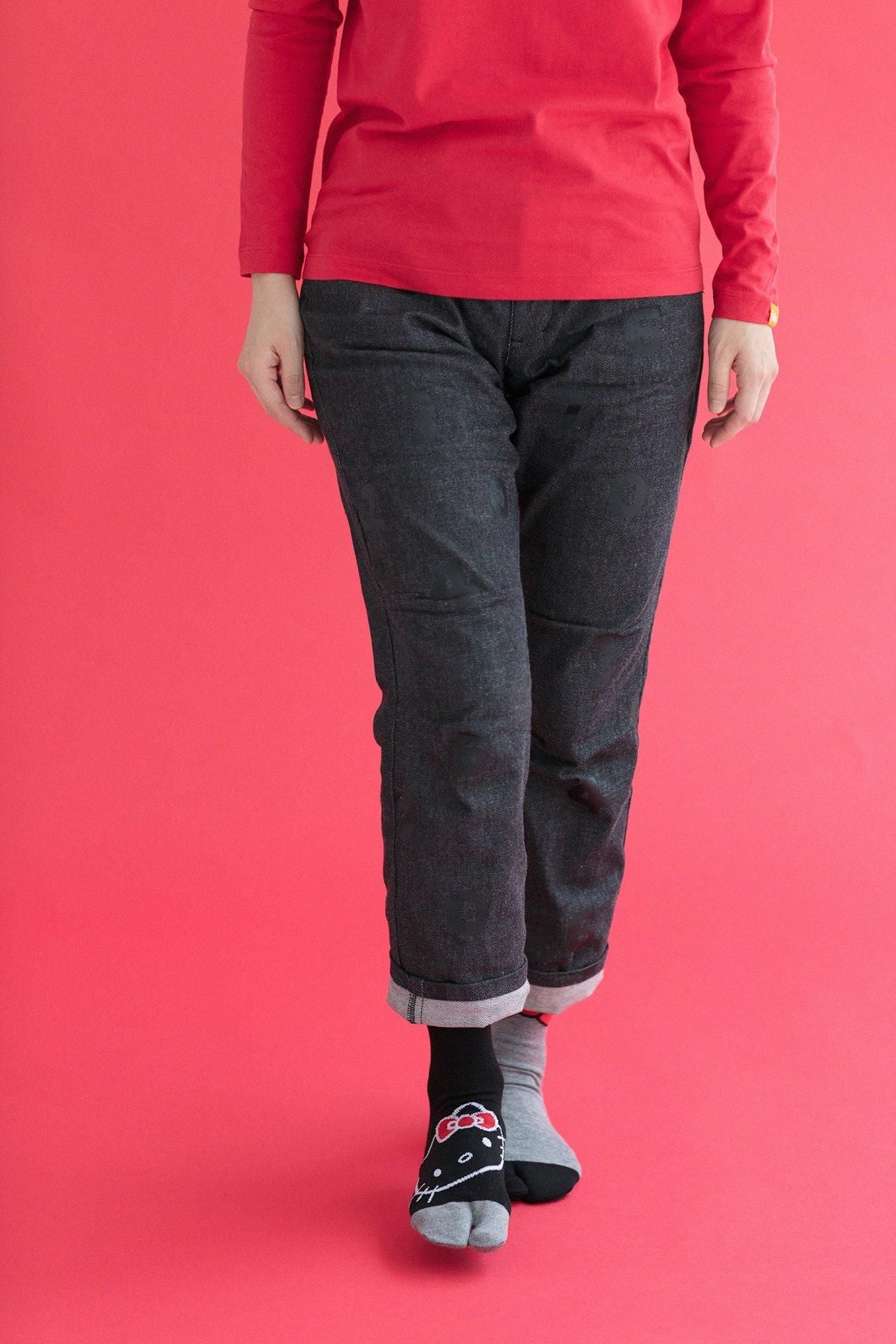 足袋下(普通丈)/Hello Kitty×SOU・SOU 濡羽色 【女性用】