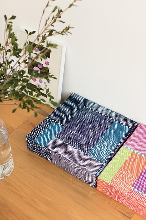 Box Cushion/Lines and Dots Seiwa【※Delivery in 3 weeks】