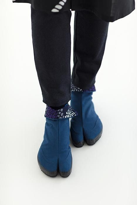 Festival collé Tabi chaussettes / Dark Navy x Chrysanthemum (Noukon x Kiku)