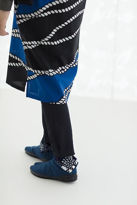 Festival collé Tabi chaussettes / Dark Navy x Chrysanthemum (Noukon x Kiku)