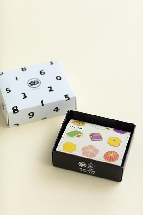 SOU・SOU×QUATRO GATS 手掌錢包/和菓子 