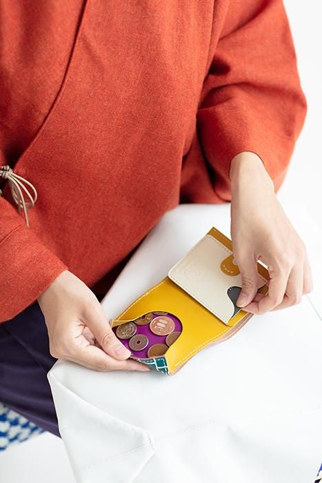 SOU・SOU×arToLogaTsutsu Smallwallet. /Smile Faces(Smile Faces)