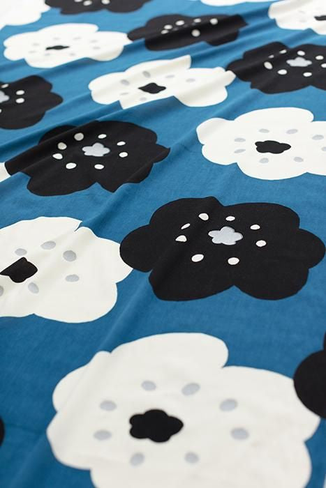 Textile(Chizimi cotton Sakao Orimono)/Smile Blue(Hana Dairo)<50cm>