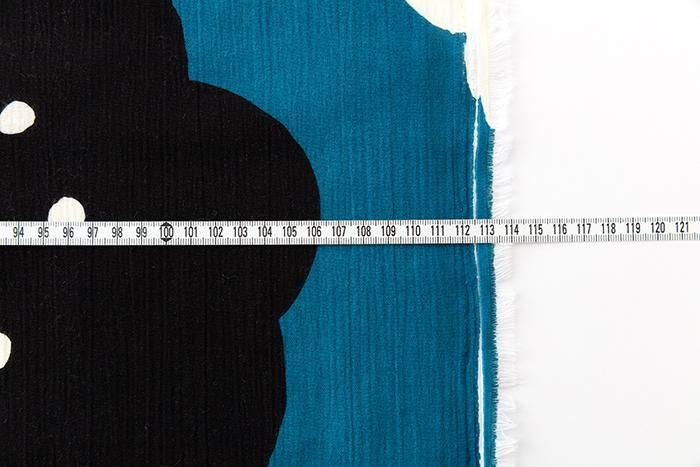 Textile(Chizimi cotton Sakao Orimono)/Smile Blue(Hana Dairo)<50cm>