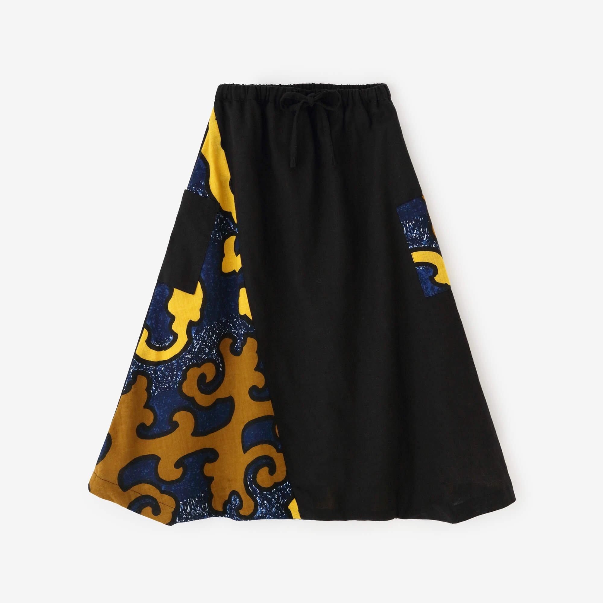 ●伊勢木棉 富士飛鼠褲/黑色×怒濤