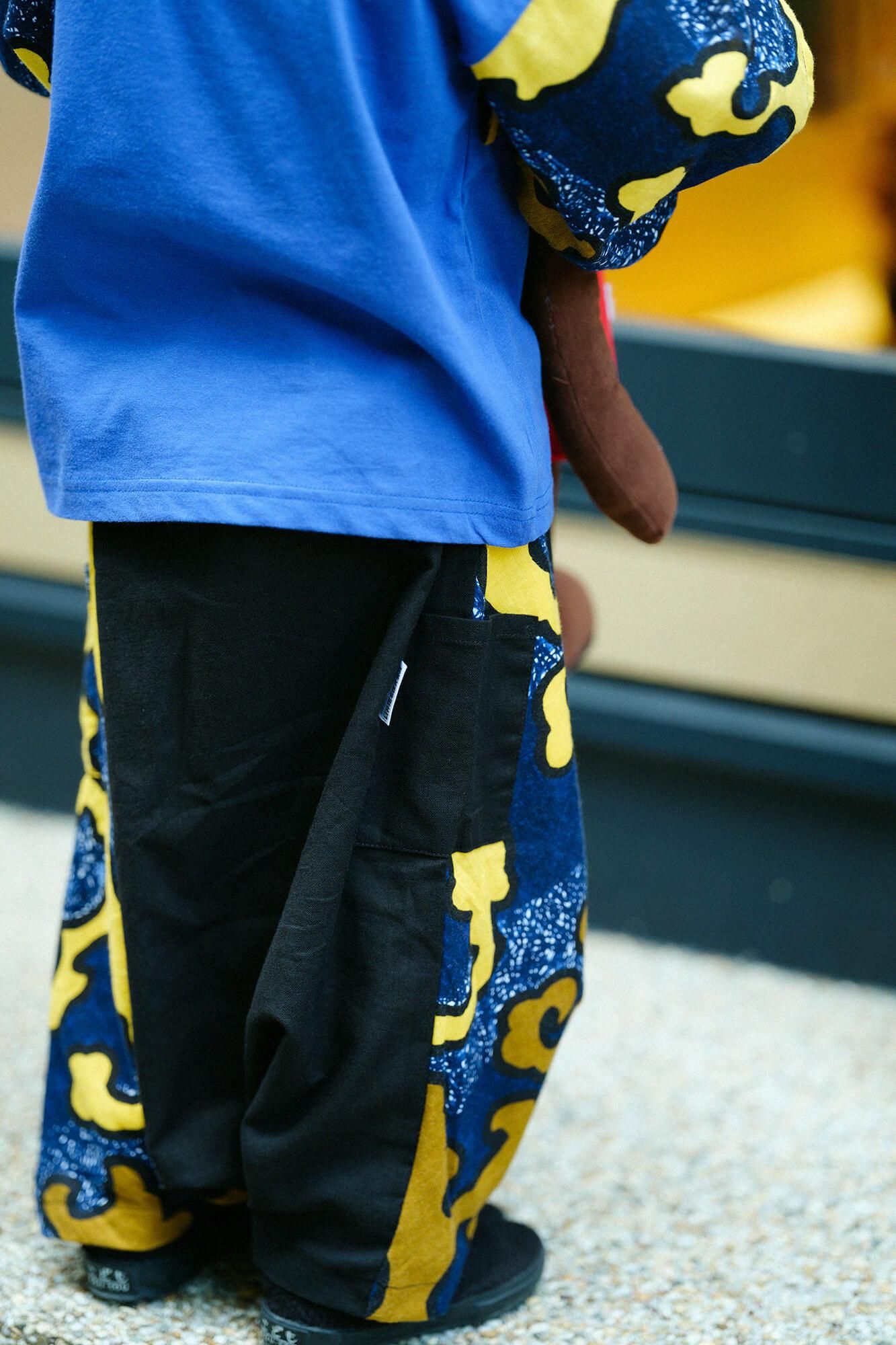 ●伊勢木棉 富士飛鼠褲/黑色×怒濤