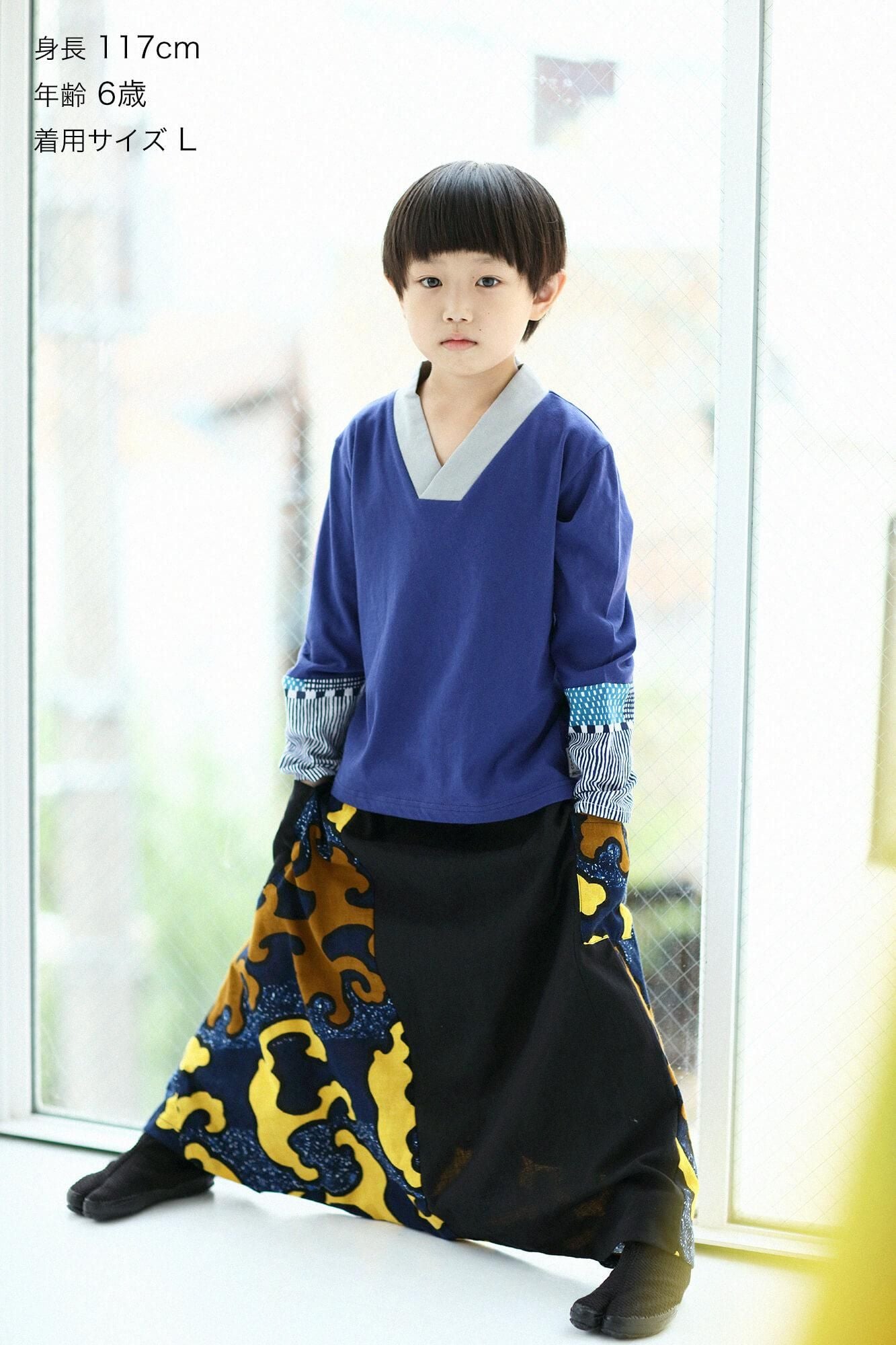 ●伊勢木棉 富士飛鼠褲/黑色×怒濤