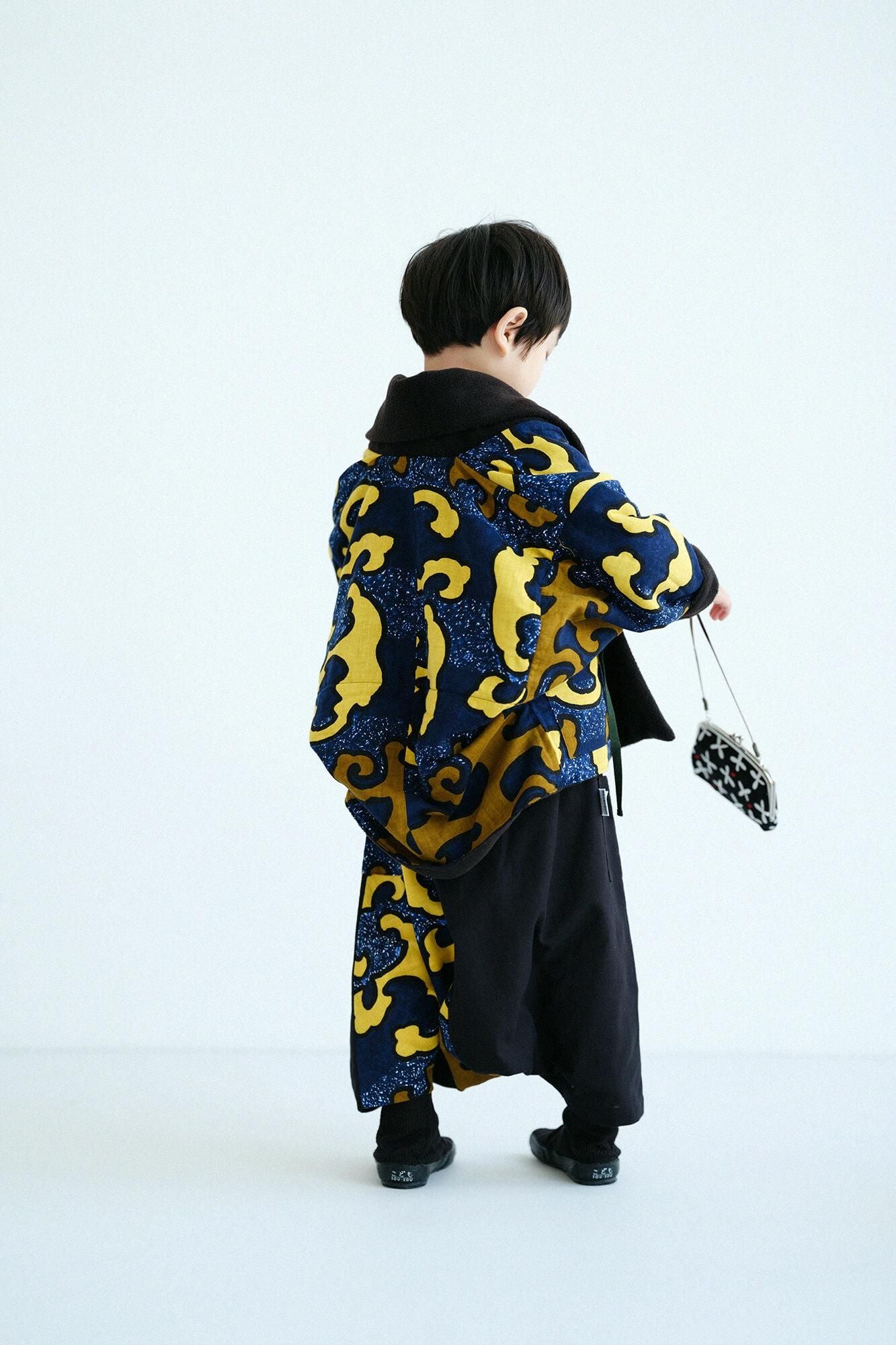 ●伊勢木棉 富士飛鼠褲/黑色×怒濤