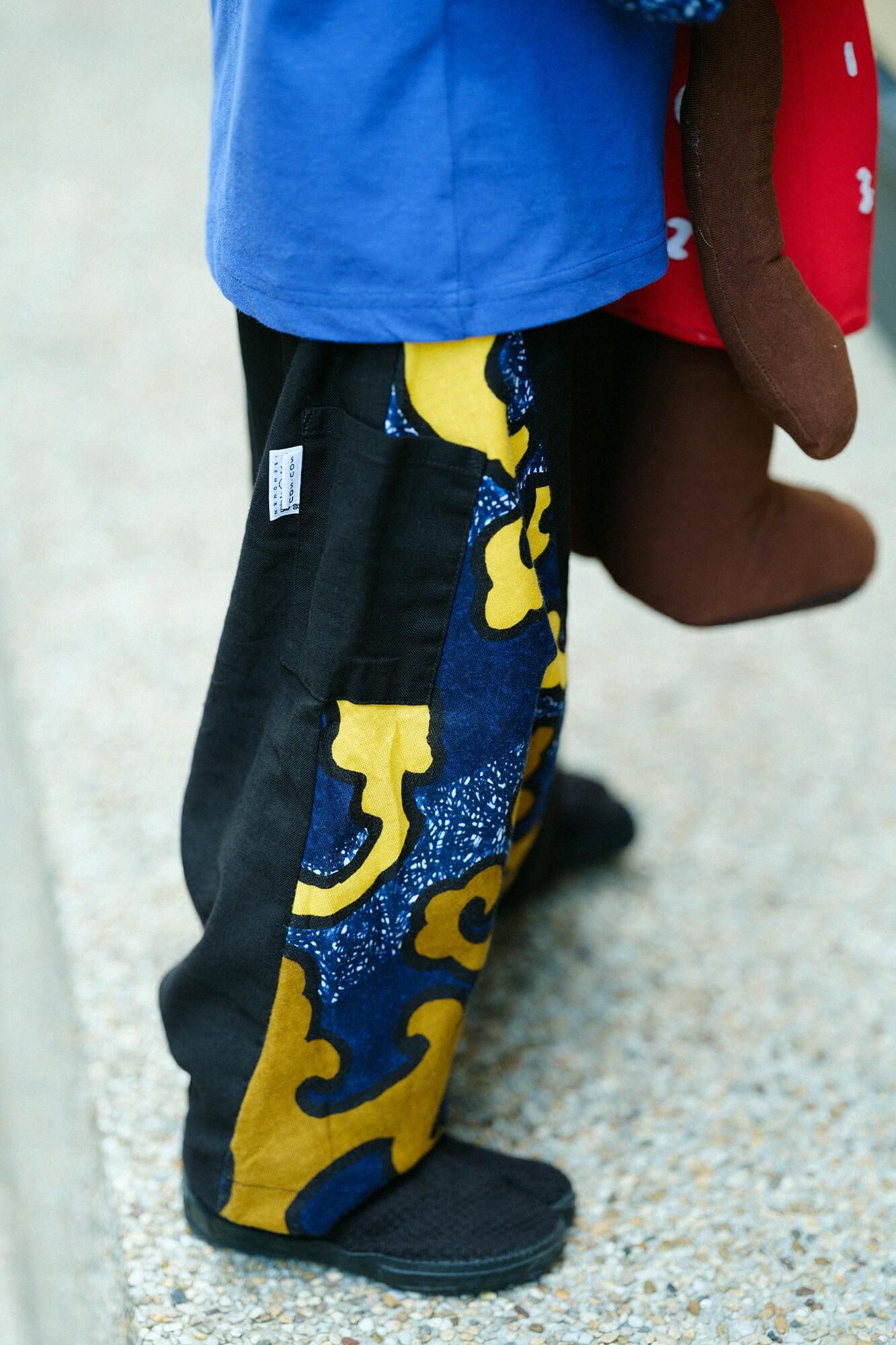 ●伊勢木棉 富士飛鼠褲/黑色×怒濤