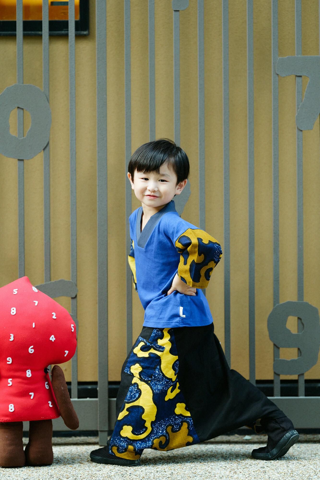 ●伊勢木棉 富士飛鼠褲/黑色×怒濤